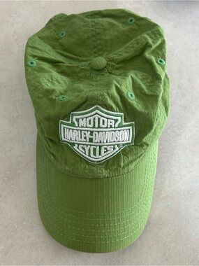 Harley-Davidson Olive Green Embroidered Shield Cap